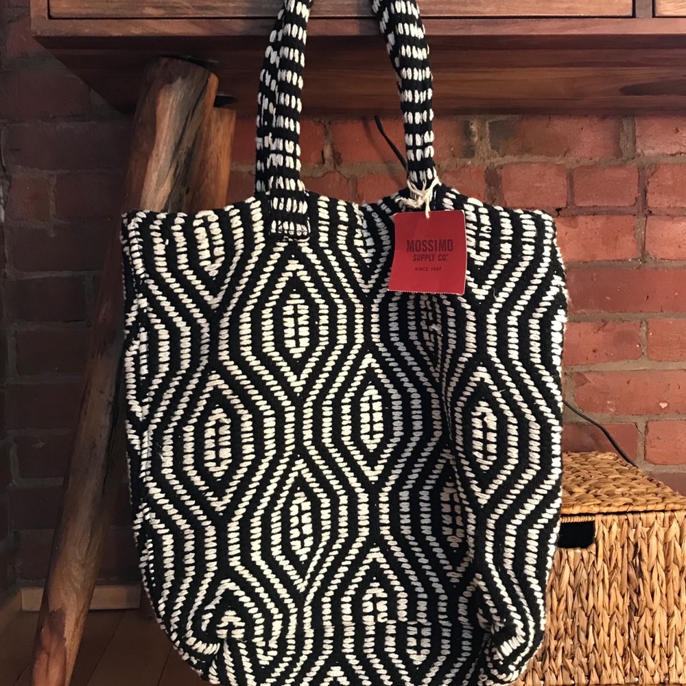 Bohemian Geometric Black/White Tote